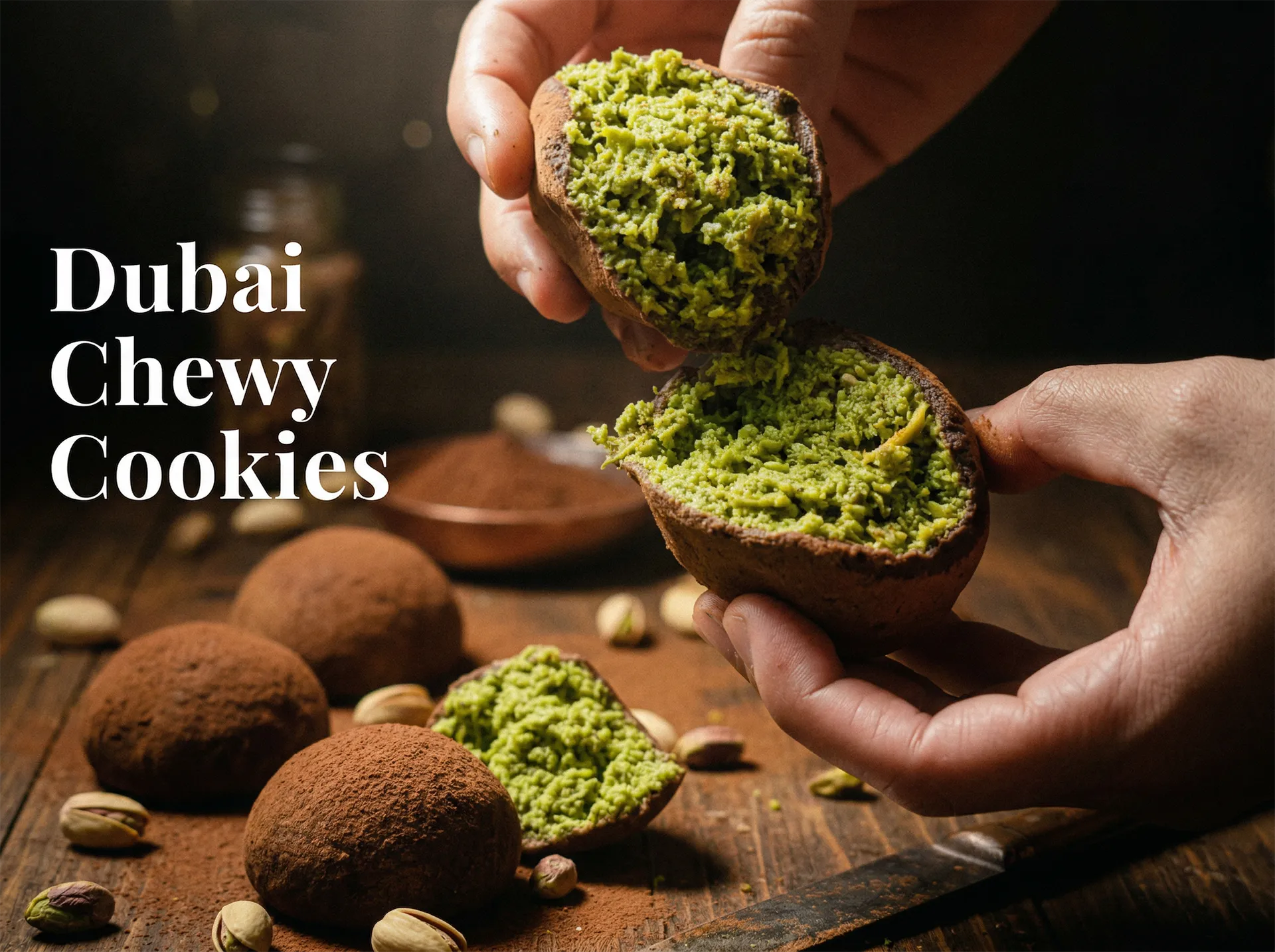 Premium Dubai chewy cookie made with golden roasted kadayif strands and rich filling